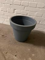 Blauwe plastic grote bloempot, Tuin en Terras, Bloempotten, 25 tot 40 cm, Kunststof, Rond, Ophalen of Verzenden