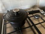 LE CREUSET steelpan sauspan zwart izgst, Huis en Inrichting, Keuken | Potten en Pannen, Gietijzer, Overige typen, Ophalen of Verzenden