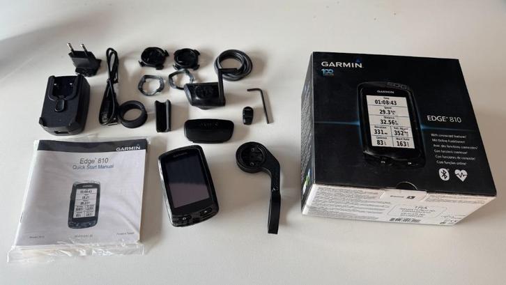Garmin edge 810 bundel, Fietsen en Brommers, Fietsaccessoires | Fietscomputers, Gebruikt, Cadanssensor, Draadloos, GPS, Hartslagsensor