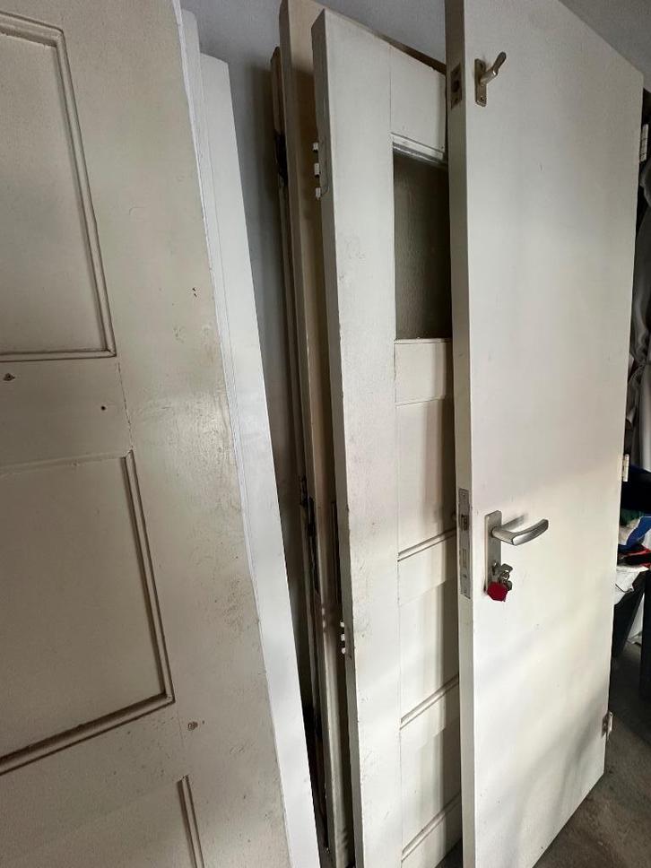 12 Oude paneel en massieve dichte deuren, Doe-het-zelf en Verbouw, Deuren en Horren, Gebruikt, Binnendeur, Minder dan 200 cm, Minder dan 80 cm