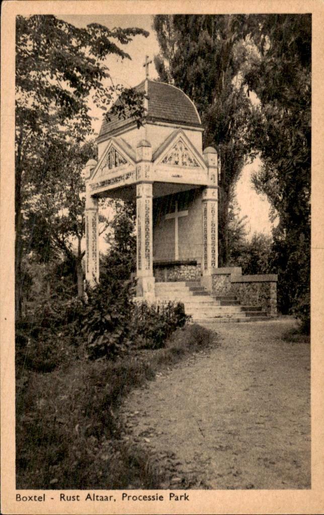 Boxtel- Rust Altaar, Verzamelen, Ansichtkaarten | Nederland, Gelopen, Noord-Brabant, Voor 1920, Ophalen of Verzenden