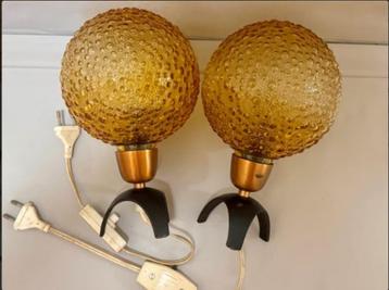 vintage set nachtlampjes mid-century beschikbaar voor biedingen