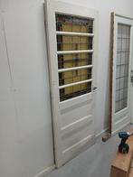 glas in lood deur oud decoratie, Ophalen, Gebruikt, 80 tot 100 cm, Binnendeur