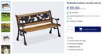 Tuinbankje dieren patroon - kinderbankje, Ophalen, Nieuw, Hout