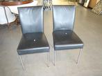 Twee zwart leren Felp stoelen Bert Plantagie, Huis en Inrichting, Stoelen, Niet ingevuld, Gebruikt, Niet ingevuld, Niet ingevuld
