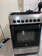 Indesit gasfornuis, 4 kookzones, Vrijstaand, 45 tot 60 cm, Ophalen