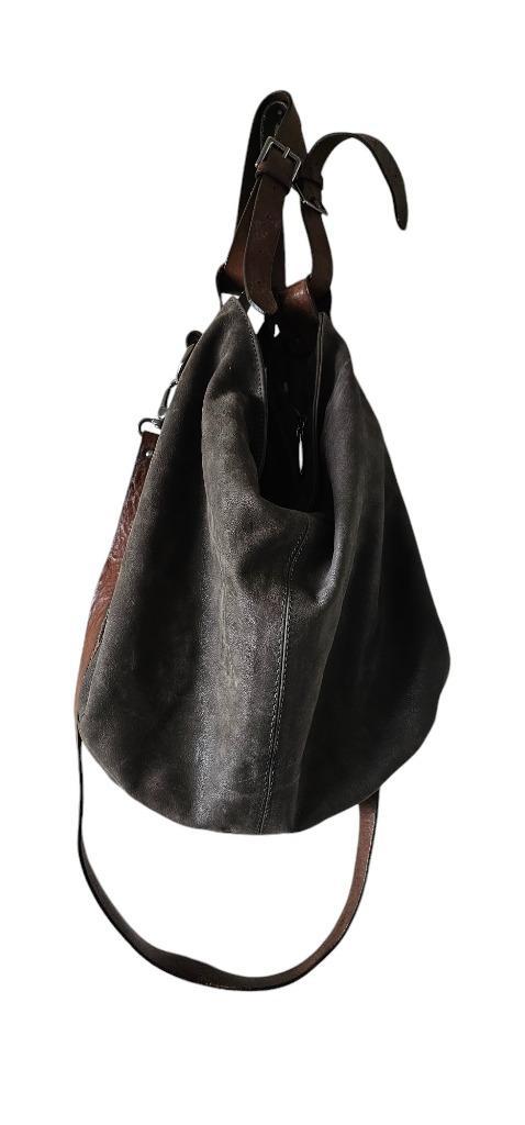taupe leer buideltas van berge (7923), Sieraden, Tassen en Uiterlijk, Tassen | Damestassen, Overige typen, Verzenden