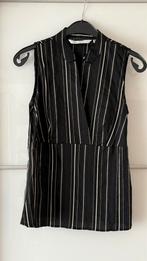 Zara-woman top, zwart/ dunne accentstrepen, maat L, Maat 42/44 (L), Ophalen of Verzenden, Zo goed als nieuw, Zonder mouw
