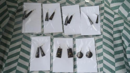 oorbellen, oorhangers, Toeareg, hout, inleg metaal, Niger, Sieraden, Tassen en Uiterlijk, Oorbellen, Nieuw, Hangers, Overige materialen