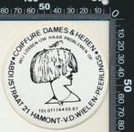 Sticker: Van de Wielen Peerlings Coiffure - Hamont, Ophalen of Verzenden, Zo goed als nieuw, Bedrijf of Vereniging