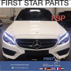 W205 C43 AMG Voorbumper Mercedes C Klasse 2014-2018 z. grijs, Gebruikt, -, Voor, Ophalen of Verzenden