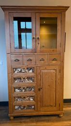 Antiek grenen, landelijke stijl buffetkast, Ophalen, 100 tot 150 cm, 200 cm of meer, 25 tot 50 cm