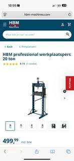 Werkplaatspers 20ton professioneel, Doe-het-zelf en Verbouw, Gereedschap | Overige machines, Ophalen, Zo goed als nieuw