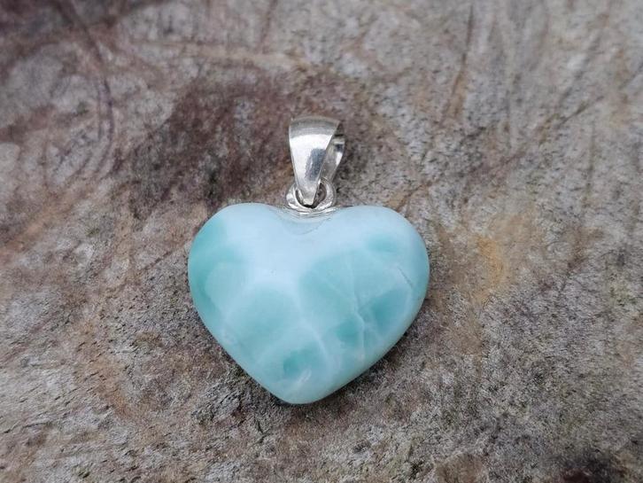 Mooi larimar hartjes hangertje, Sieraden, Tassen en Uiterlijk, Edelstenen, Ophalen of Verzenden