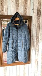 Winterjas met sjaal. Petrol medium., Ophalen, Gedragen, Blauw