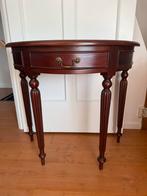 Twee antieke ovale bijzettafel, Huis en Inrichting, Tafels | Bijzettafels, Gebruikt, 55 tot 75 cm, Ovaal, Hout