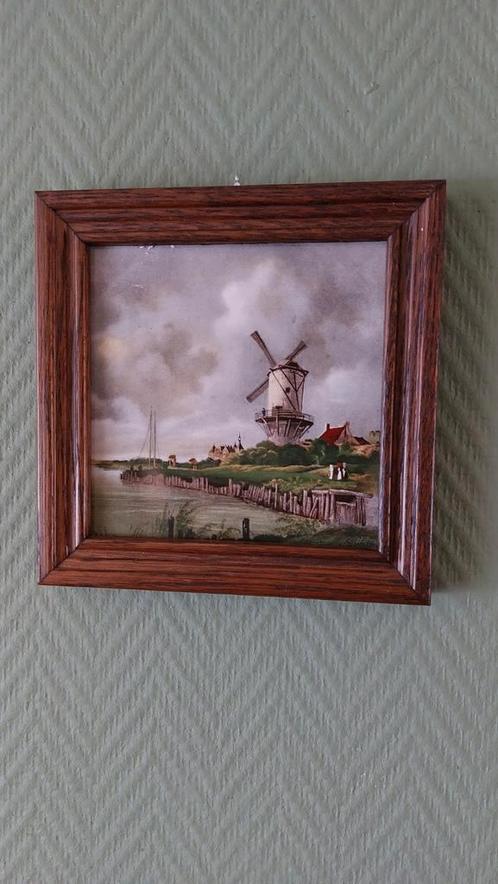 Royal Mosa 1883 Keramische Antieke tegel  schawabap, Antiek en Kunst, Antiek | Wandborden en Tegels, Ophalen of Verzenden
