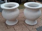 2 zware betonnen vazen, Ophalen, Gebruikt, Overige kleuren, Aardewerk of Porselein