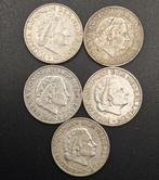 5x Zilveren Gulden Juliana, Postzegels en Munten, Munten | Nederland, 1 gulden, Koningin Juliana, Setje, Zilver