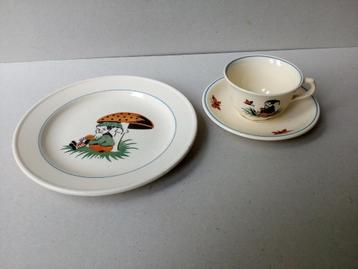 Antiek ontbijtsetje Villeroy&Boch .Afbeelding Kabouters beschikbaar voor biedingen