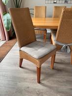 6 x Rieten Eetkamerstoel. 10 euro per stuk!, Huis en Inrichting, Stoelen, Ophalen, Zo goed als nieuw, Bruin