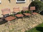 Bistrostoelen teakhout, Verzenden, Zo goed als nieuw, Teakhout, Inklapbaar
