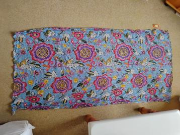 Nieuwe sjaal blauw met bloem motief katoen merk Silkroute beschikbaar voor biedingen
