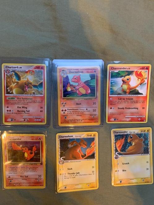 Charizard, Charmeleon en Charmander collectie, Hobby en Vrije tijd, Verzamelkaartspellen | Pokémon, Gebruikt, Meerdere kaarten