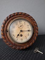 Antieke Gustav Becker Scheepsklok - Nautische Wandklok, Antiek en Kunst, Ophalen of Verzenden