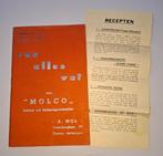 Vintage receptenboekje MOLCO Fabriek Bakkerijgrondstoffen, Ophalen of Verzenden, Zo goed als nieuw, Molco, Nederland en België
