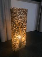 Antieke Egyptische Lamp - Uniek Stuk!, Huis en Inrichting, Lampen | Vloerlampen, Ophalen of Verzenden, Gebruikt, Hout, Minder dan 100 cm