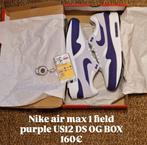 Nike air max 1 Field Purple Maat 46, Kleding | Heren, Schoenen, Overige kleuren, Nike, Nieuw, Ophalen of Verzenden