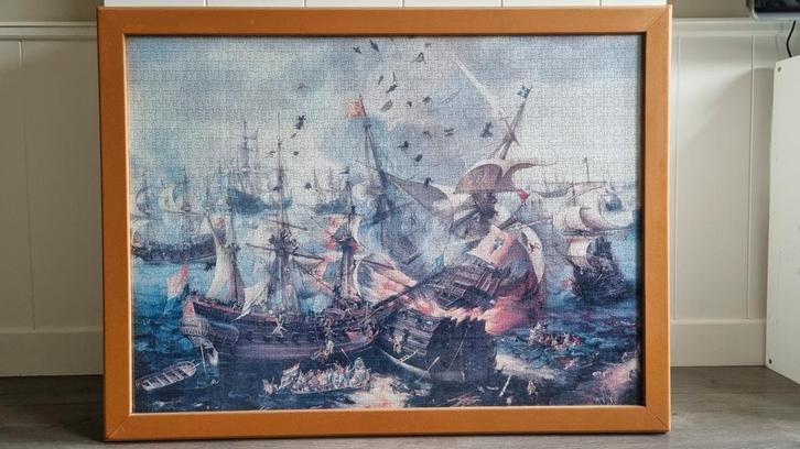 2000 piece, The Battle of Gibraltar, Jumbo (1607), Hobby en Vrije tijd, Denksport en Puzzels, Zo goed als nieuw, Legpuzzel, Meer dan 1500 stukjes