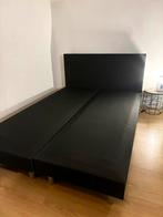 Boxpring ikea 140x200, Huis en Inrichting, Slaapkamer | Slaapbanken, Zwart, Tweepersoons, Zo goed als nieuw, 200 cm