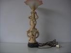 Exotische tafellamp. Danseres op een draak., Ophalen of Verzenden
