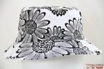 buckethat dames Zomerhoed met bloemen wit en zwart 57 nieuw, Kleding | Dames, Hoeden en Petten, 56 of 57 cm (M, 7 of 7⅛ inch)
