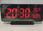 Wekker met Temperatuur- en Vochtigheids/spiegelweergave, Verzenden, Nieuw