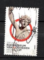 gestempelde zegel. Jaar 2018: museum van oudheden, Postzegels en Munten, Postzegels | Nederland, Ophalen of Verzenden, Na 1940