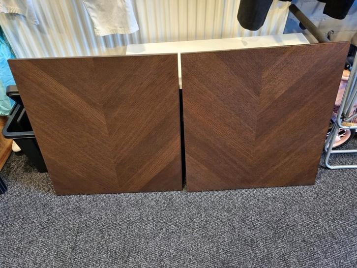 IKEA BESTÅ Hedeviken kastdeuren - Donkerbruin eiken, Huis en Inrichting, Kasten | Dressoirs, 50 tot 100 cm, Ophalen