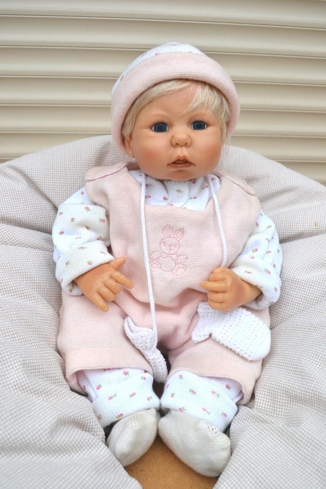 Mooie Zapf Reborn baby pop MONA NR 7887, Verzamelen, Poppen, Zo goed als nieuw, Babypop, Ophalen of Verzenden