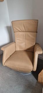 Draaifauteuil met verstelbare rug en voetensteun, Huis en Inrichting, Fauteuils, Ophalen, Gebruikt, 75 tot 100 cm, 50 tot 75 cm