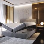 ACTIE Opberg Boxspring 120 x 200 Beige/Naturel - Basic, Beige, Ophalen of Verzenden, 120 cm, 200 cm