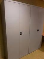 Metalen 2- deurs kasten., Ophalen, Gebruikt, 25 tot 50 cm, Met slot