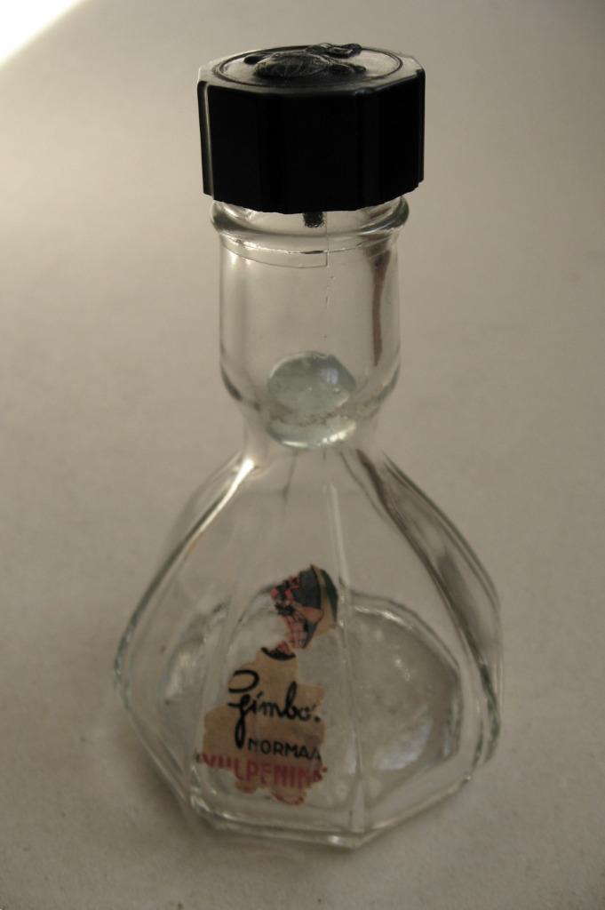 Langhals inktfles met knikker AD Copier jaren 30, Antiek en Kunst, Antiek | Glas en Kristal, Ophalen of Verzenden