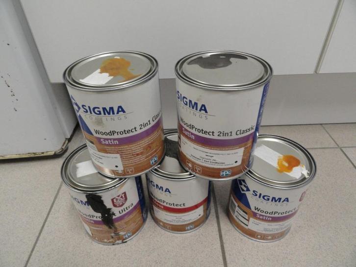 SIGMA BEITS ALKYD BRUIN EN  GRIJS, Doe-het-zelf en Verbouw, Verf, Beits en Lak, Nieuw, Beits, Minder dan 5 liter, Grijs, Ophalen of Verzenden