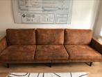 Cognac/bruine 4-zitsbank Collin (Leen Bakker), Huis en Inrichting, Ophalen, Zo goed als nieuw, 75 tot 100 cm