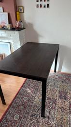 Uitschuifbare tafel donkerbruin (Ekedalen Ikea), Huis en Inrichting, Ophalen, 50 tot 100 cm, Zo goed als nieuw, Vijf personen of meer