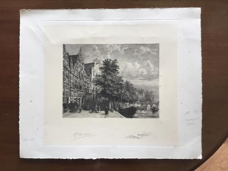 Ets Amsterdam, Herengracht 172, Antiek en Kunst, Kunst | Etsen en Gravures, Ophalen of Verzenden