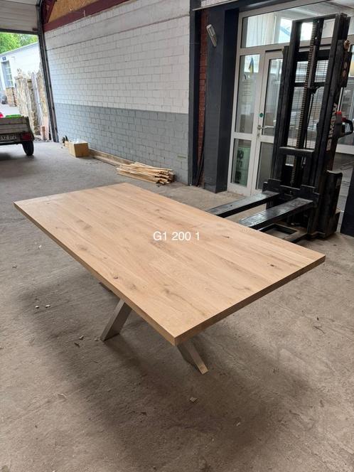 Rechte rand tafelbladen | Eiken | Eettafel | Tuin tafel, Tuin en Terras, Tuintafels, Nieuw, Rechthoekig, Hout, Verzenden
