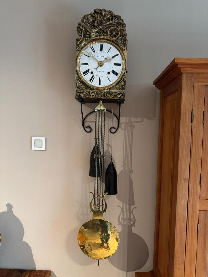 Franse Comtoise Klok (ca. 1860-1870) – Gesigneerd Bélaval, Antiek en Kunst, Antiek | Klokken, Ophalen